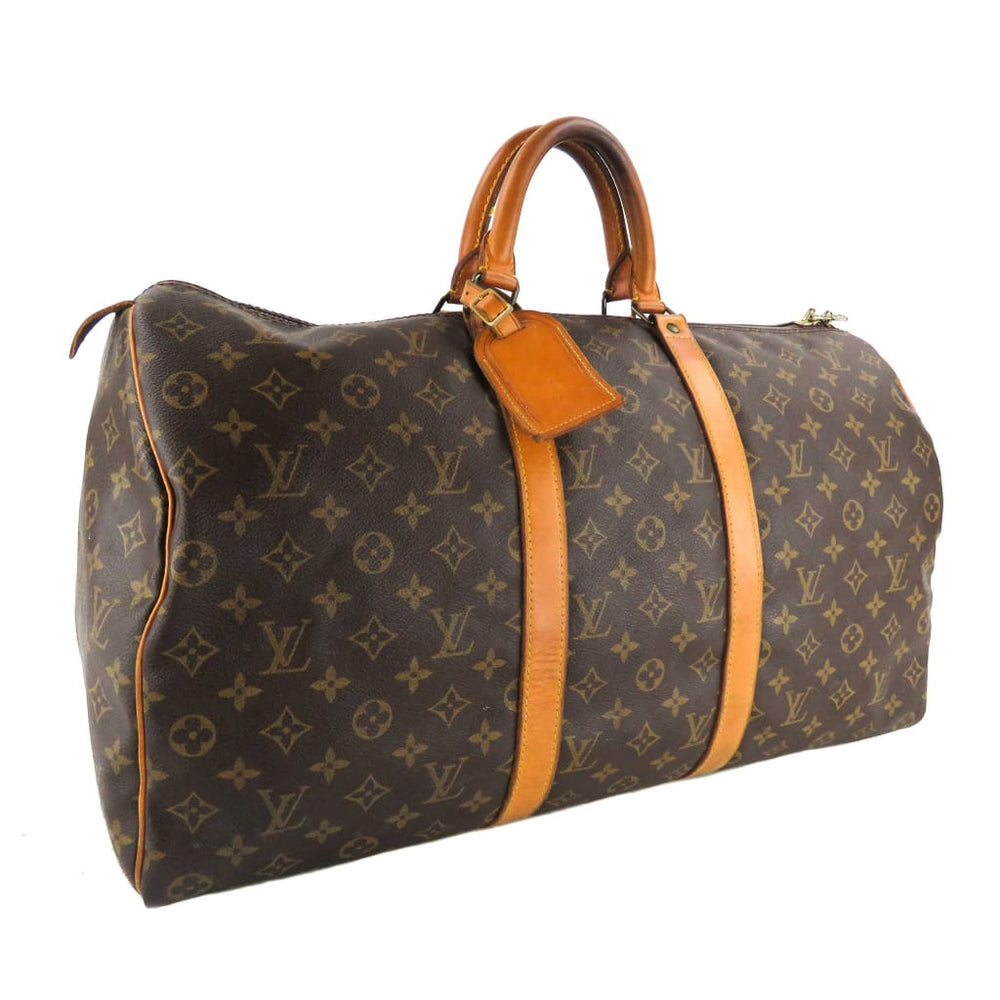 Louis Vuitton Brown Monogram Canvas Keepall 50 Luggage Bag – Mosh Posh Designer Consignment Boutique