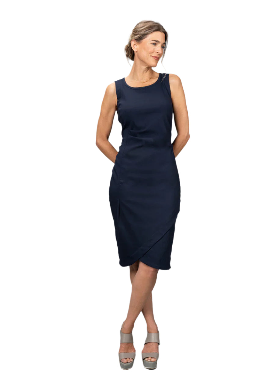 Porto Mira Dress in Dusty Rose or Dark Navy