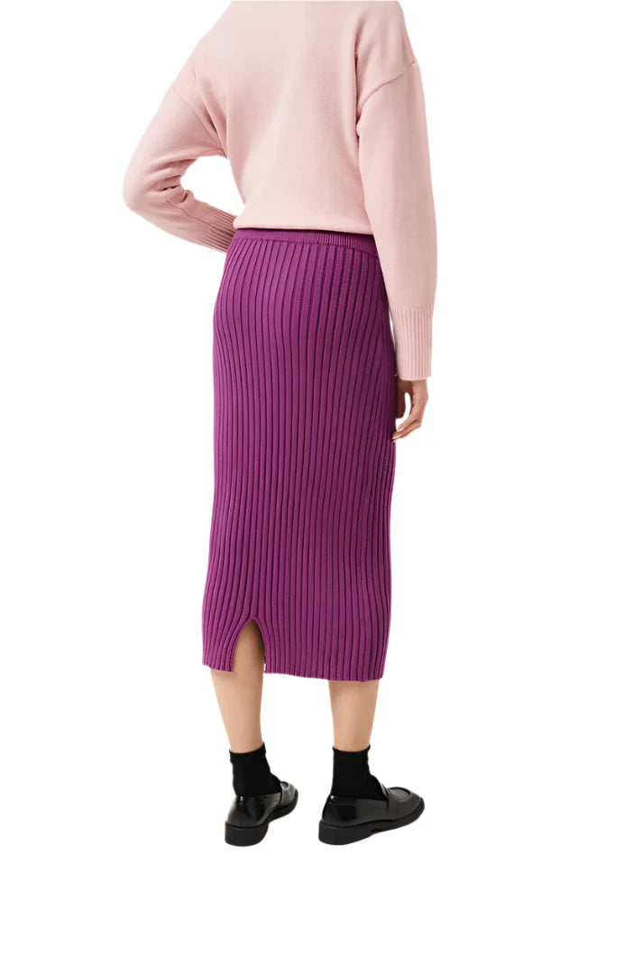 Compania Fantastica Purple Knitted Midi Skirt