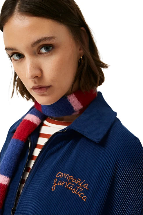 Compania Fantastica Blue Corduroy Bomber Jacket