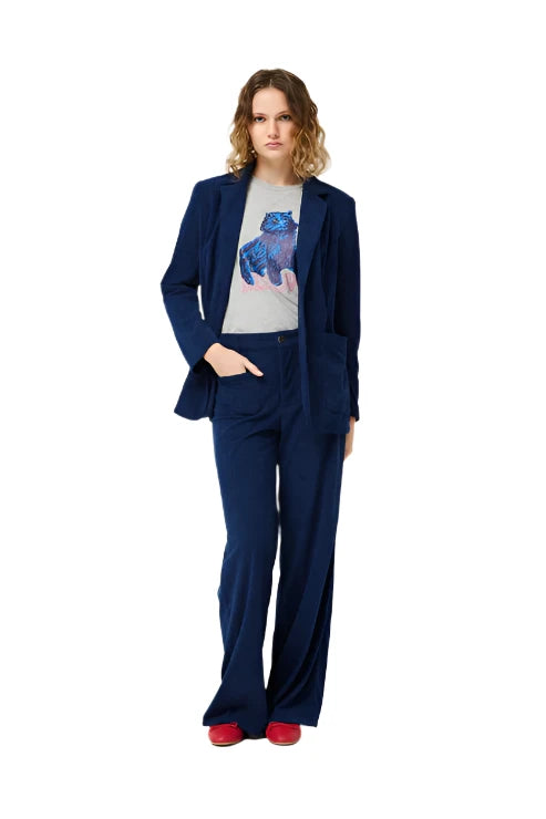 Compania Fantastica Corduroy Blazer in Navy or Fuschia
