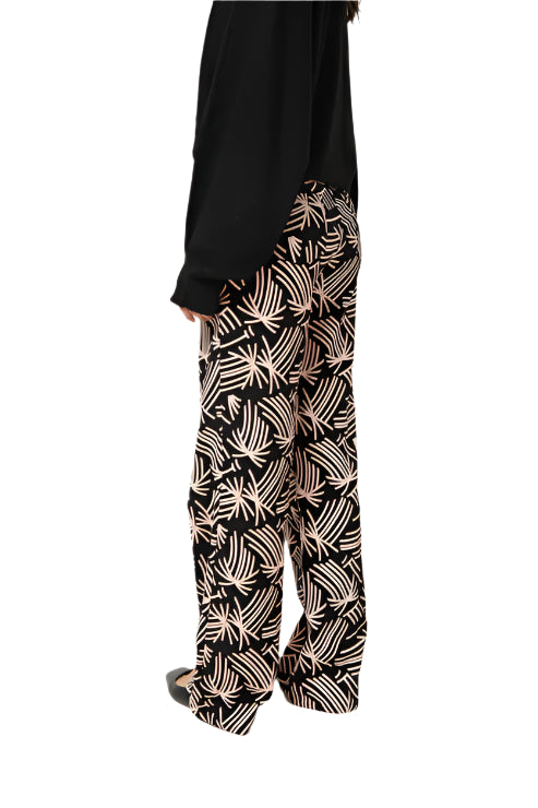 Compania Fantastica Straight Trousers With Abstract Phoenix Print