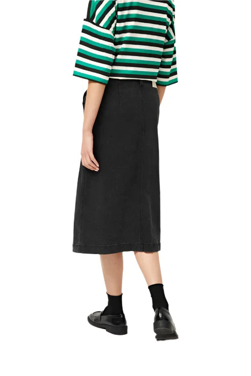 Compania Fantastica Black Denim Midi Skirt