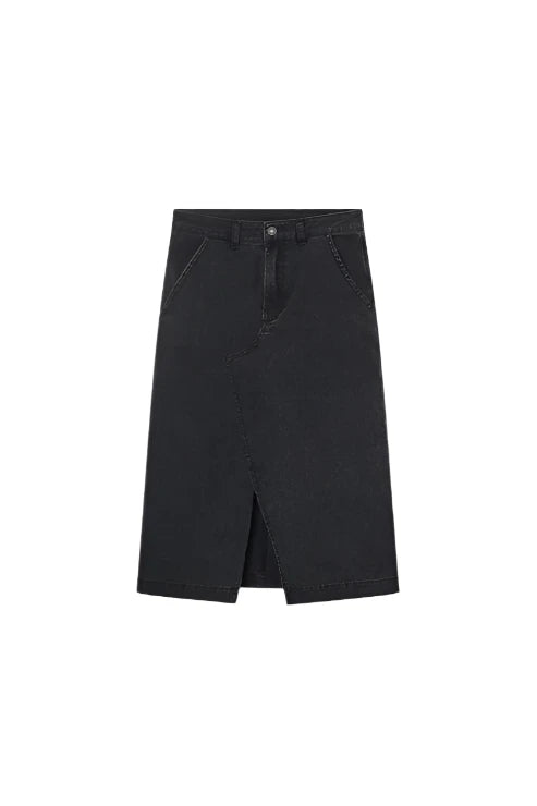 Compania Fantastica Black Denim Midi Skirt