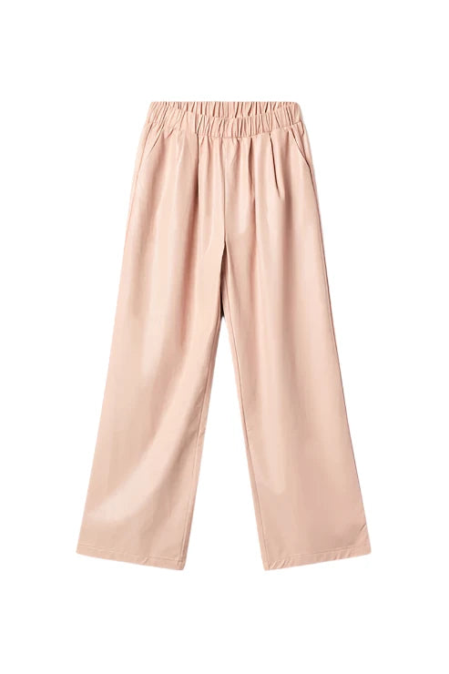 Compania Fantastica Beige Faux Leather Pants