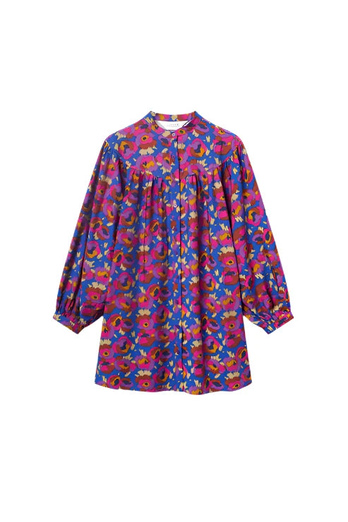 Compania Fantastica Dewberry Floral Print Short Dress