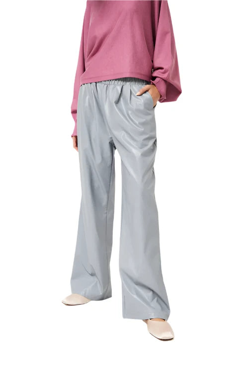 Compania Fantastica Grey Faux Leather Pants
