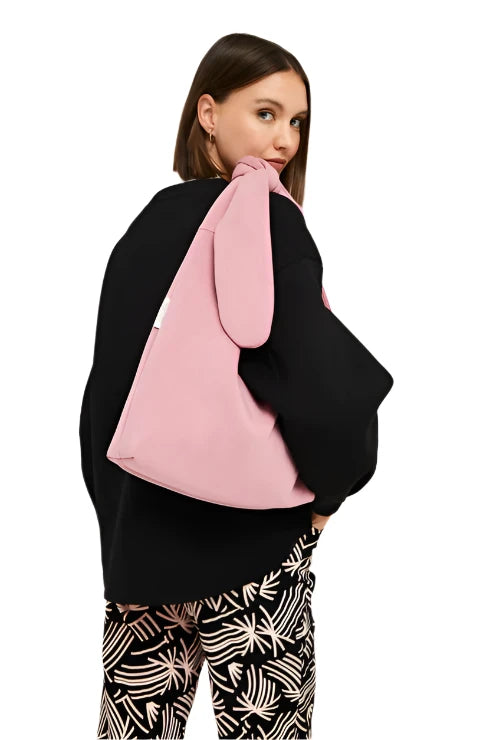 Compania Fantastica Pink Neoprene Shoulder Bag