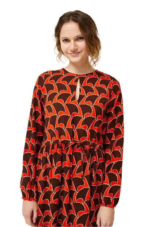 Compania Fantastica Pai Pai geometric print short dress