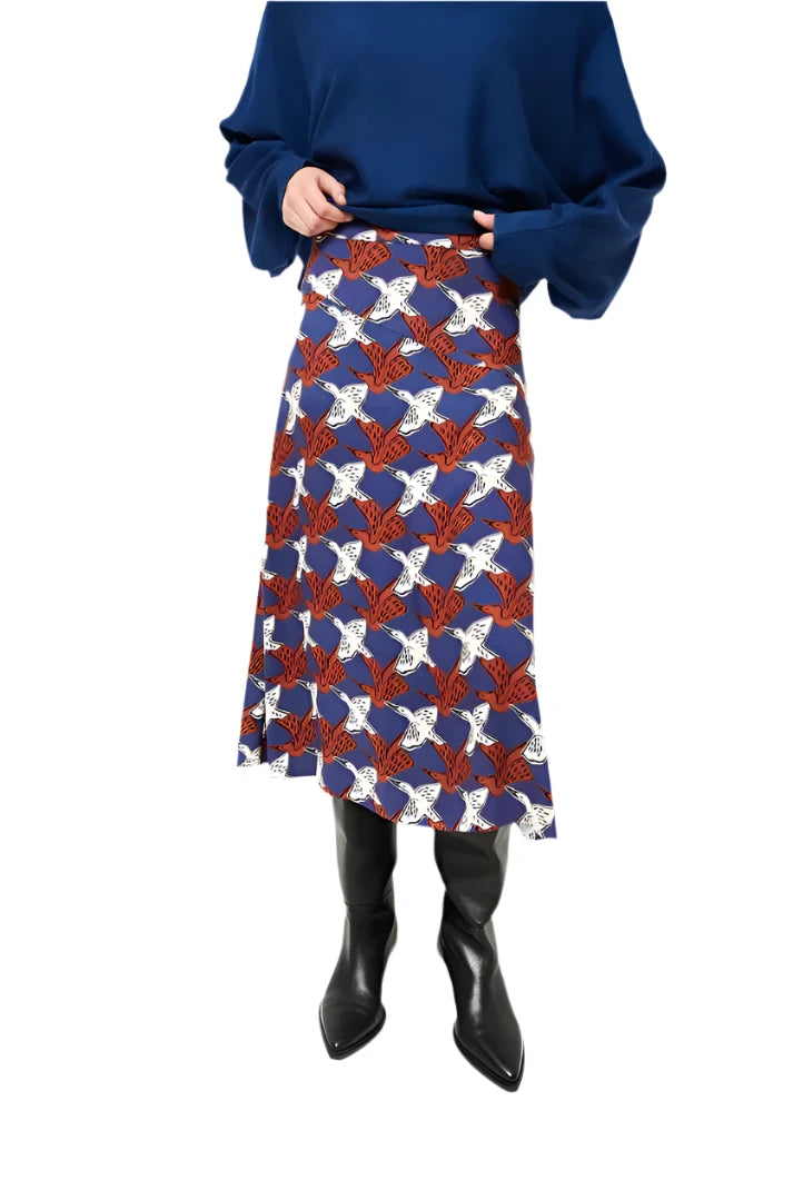 Compania Fantastica Garza animal print midi skirt