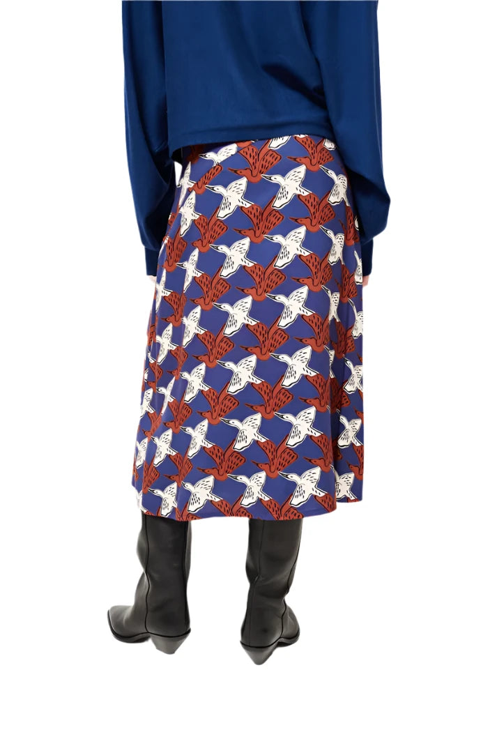 Compania Fantastica Garza animal print midi skirt
