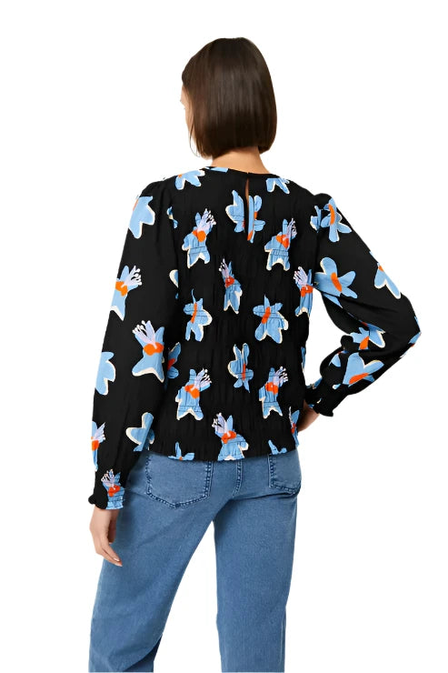 Compania Fantastica Floral Print Honeycomb Top