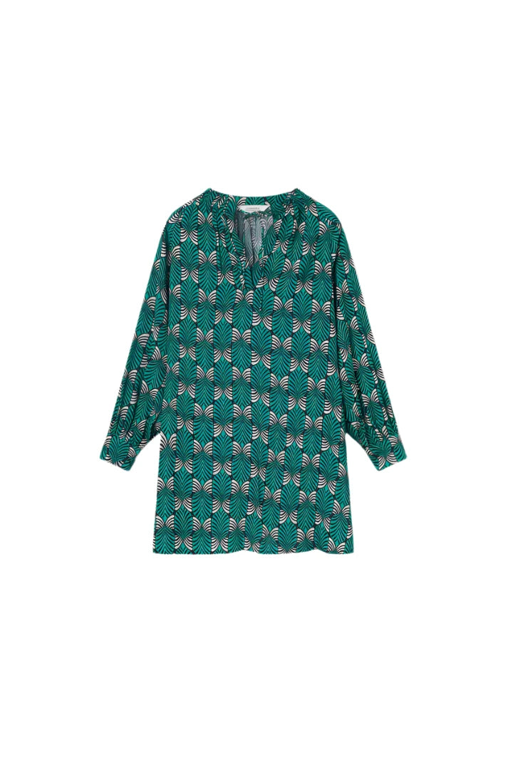 Compania Fantastica Brigitte printed short dress&nbsp;