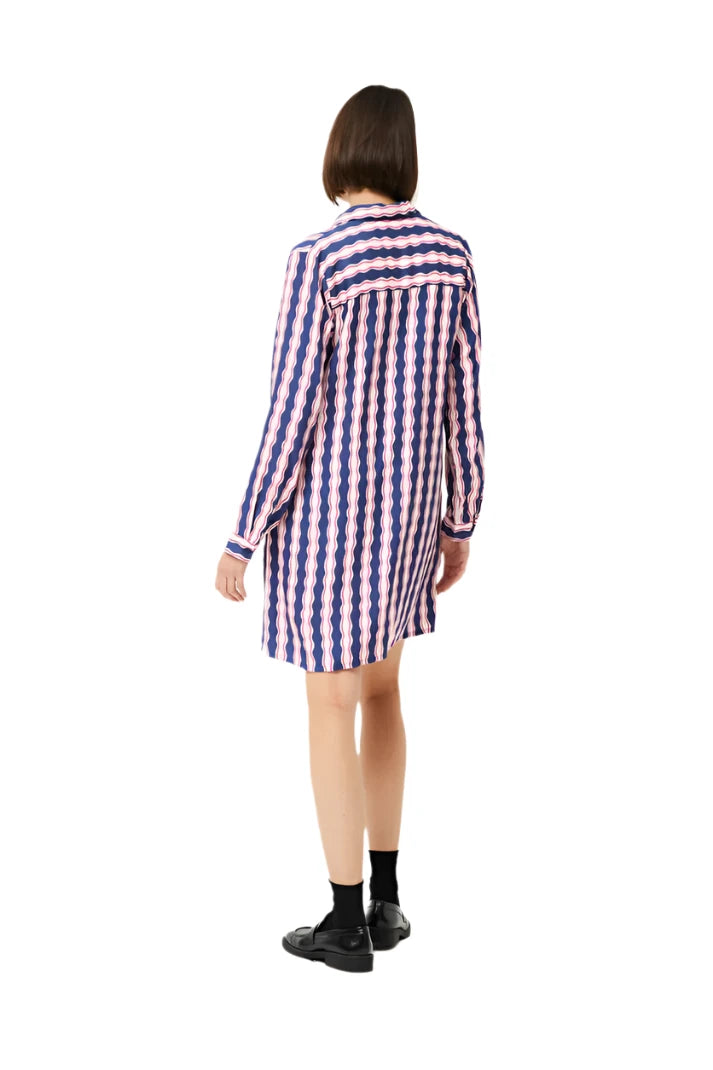 Serpentina striped printed short dress