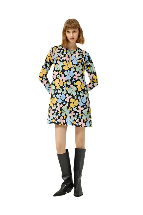 Compania Fantastica Short dress with floral print Jacinto