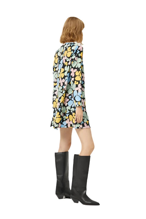 Compania Fantastica Short dress with floral print Jacinto