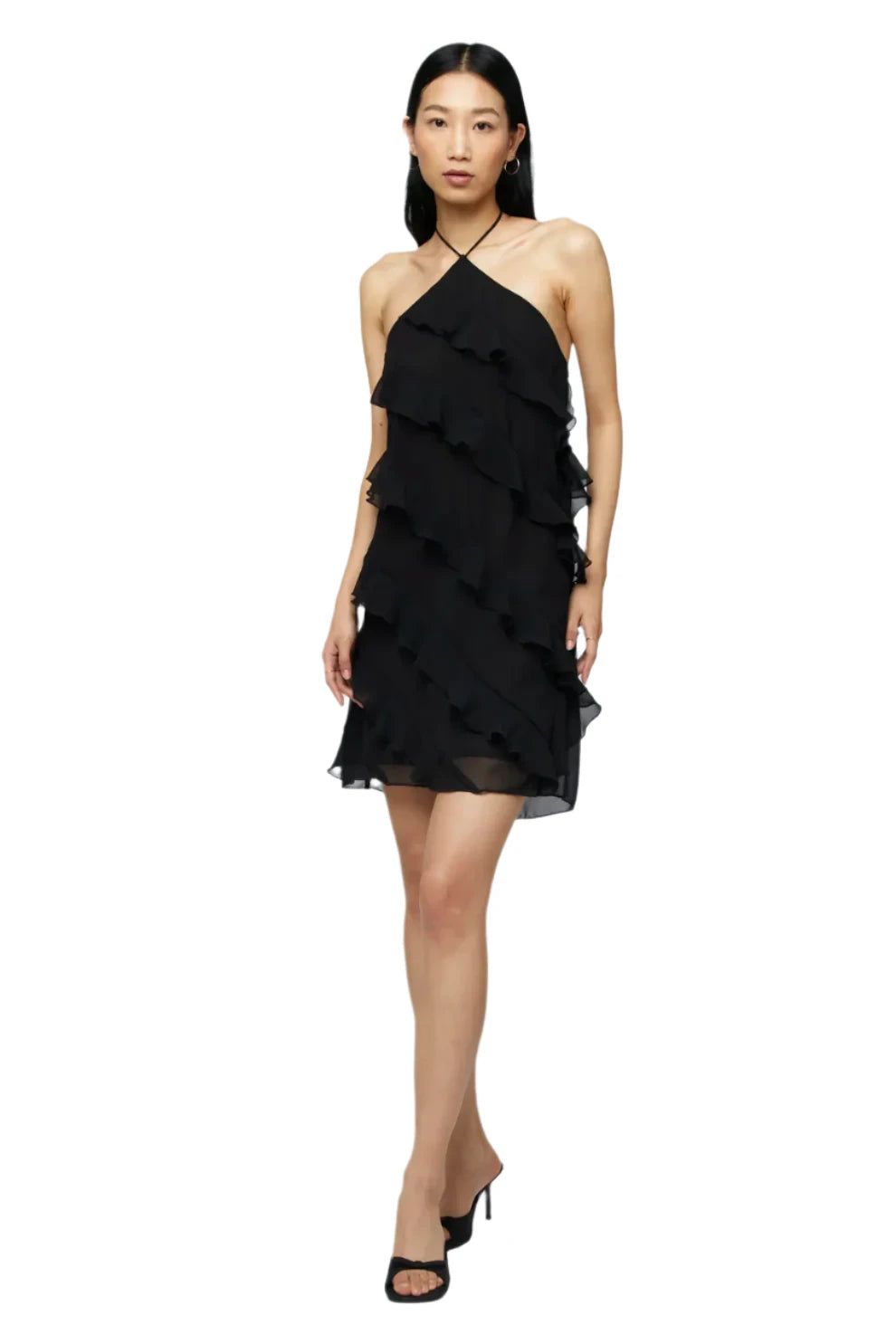 Wild Pony Black Short Halter Dress