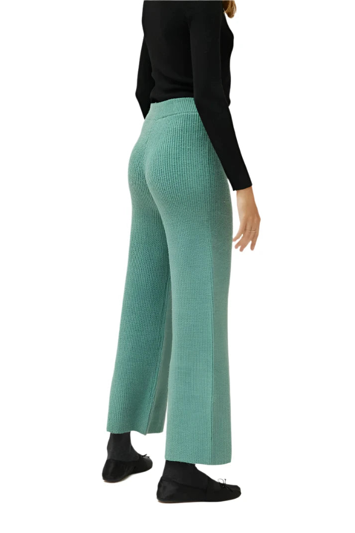 Compania Fantastica Green Wide Knit Pant