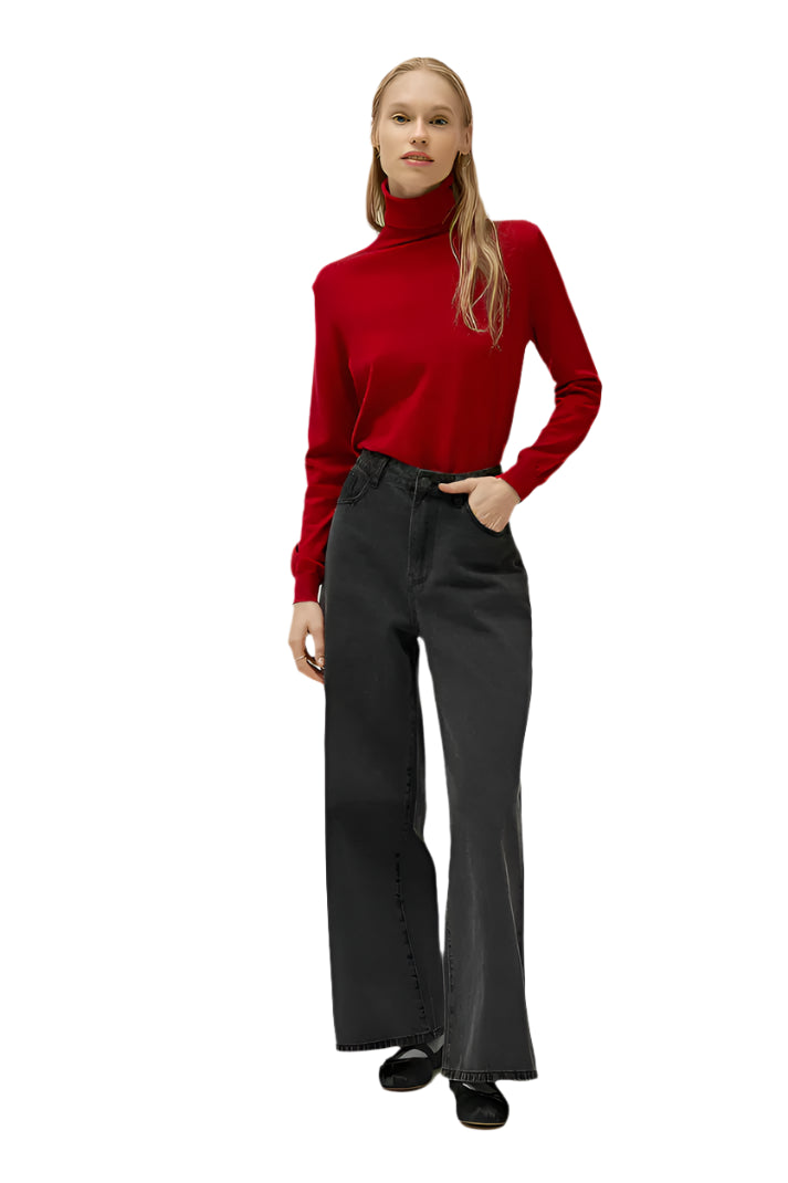 Compania Fantastica Red Turtleneck Sweater