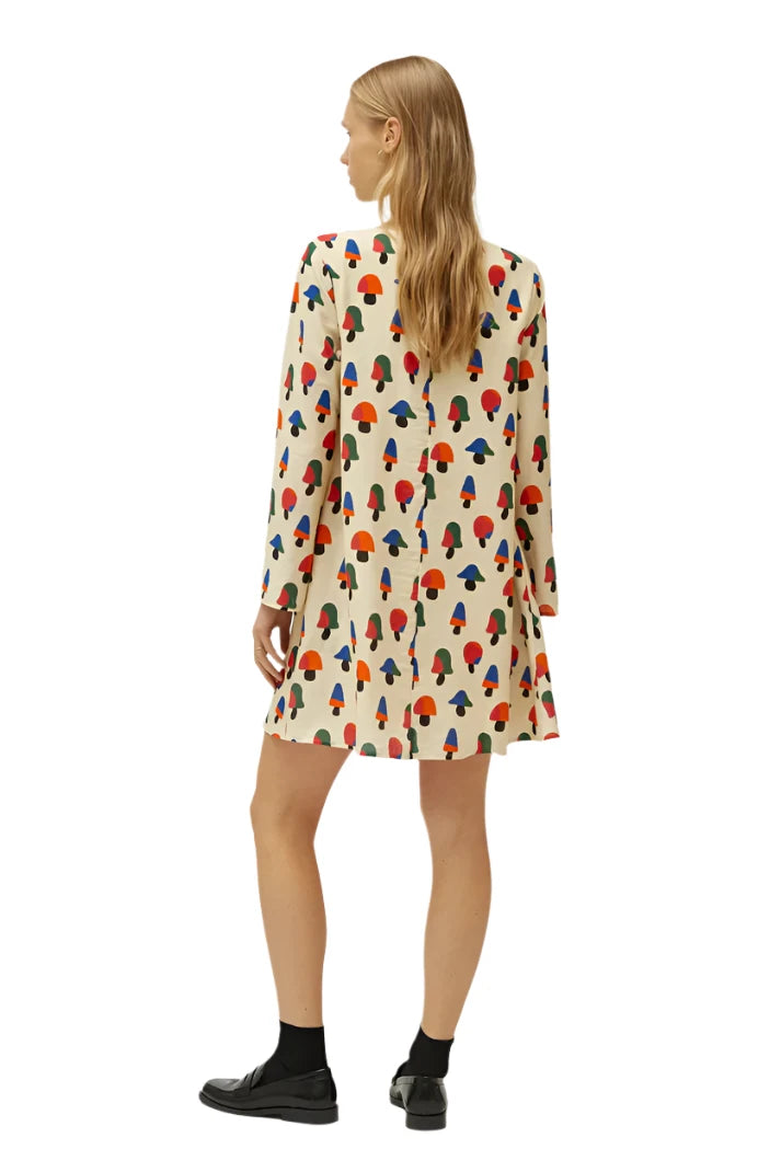 Compania Fantastica Multicolored mushroom print short dress
