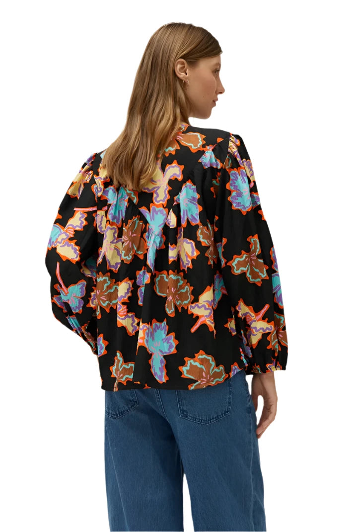 Compania Fantastica Alhelí floral print top