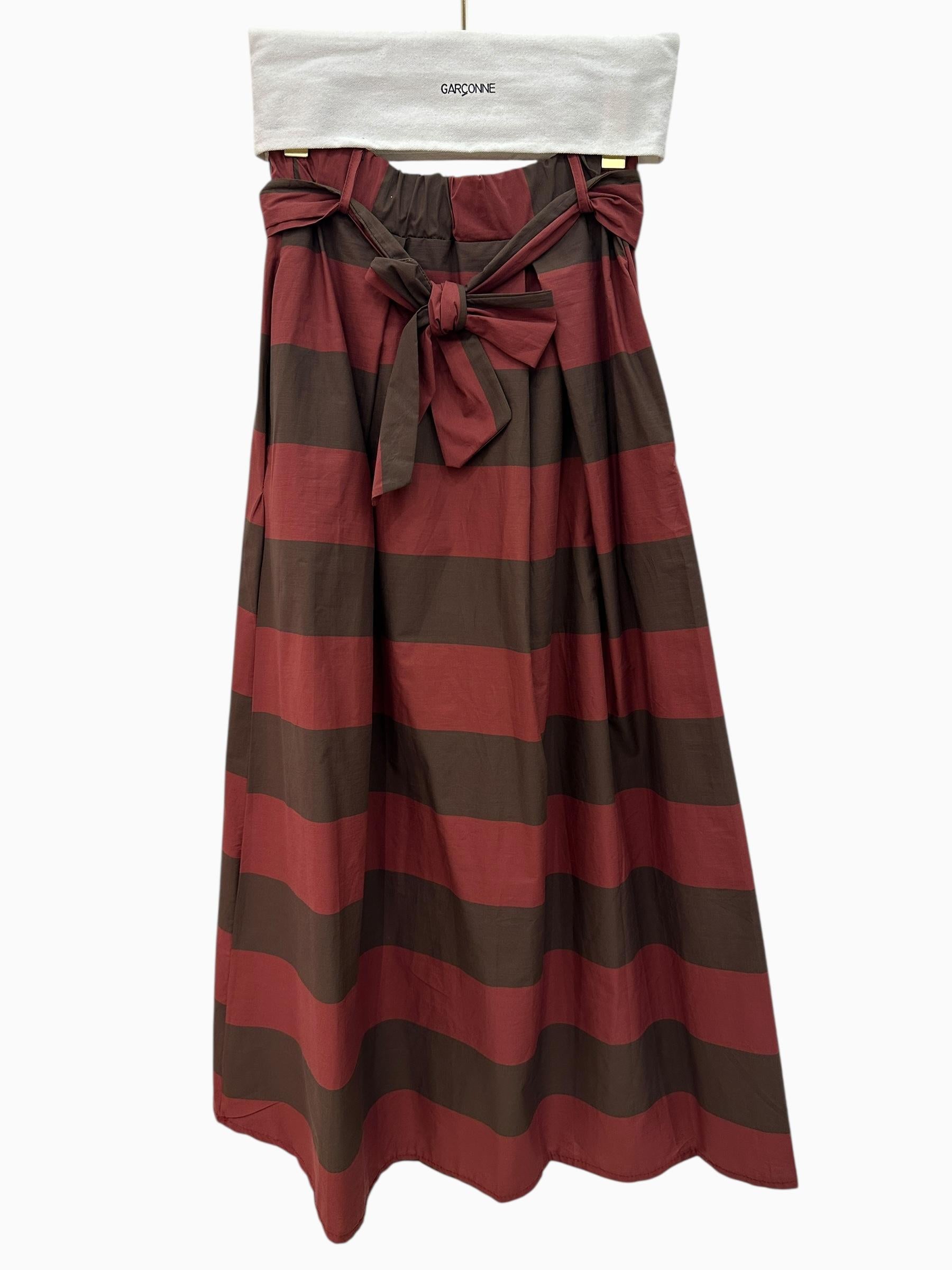 Garçonne Striped Maxi Skirt