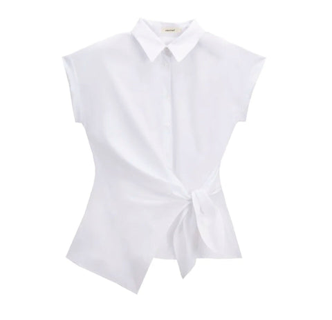 Sweewe Paris Asymmetrical Button Up in White