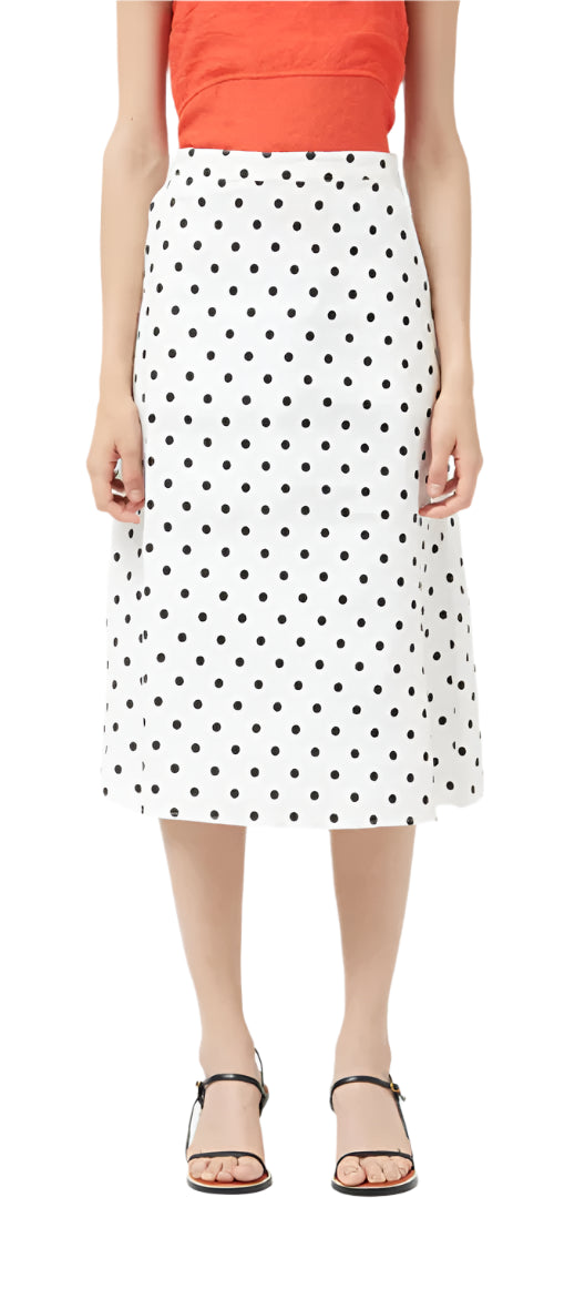 Compania Fantastica Polka Dot Pencil Skirt