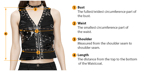 how to measure female waistcoat size