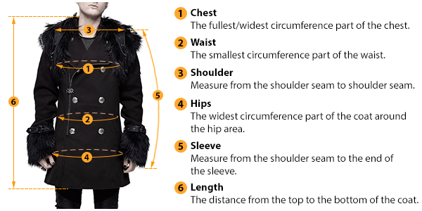 how to measure male coat size