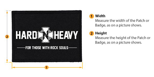 how to measure patch or badge size