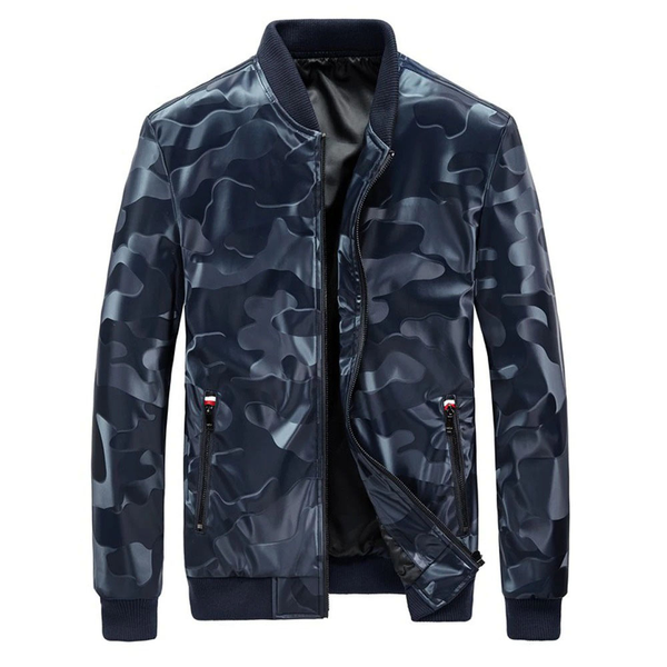 Camouflage PU Leather Jacket / Men's Zipper Jacket / Fashion Clothes ...