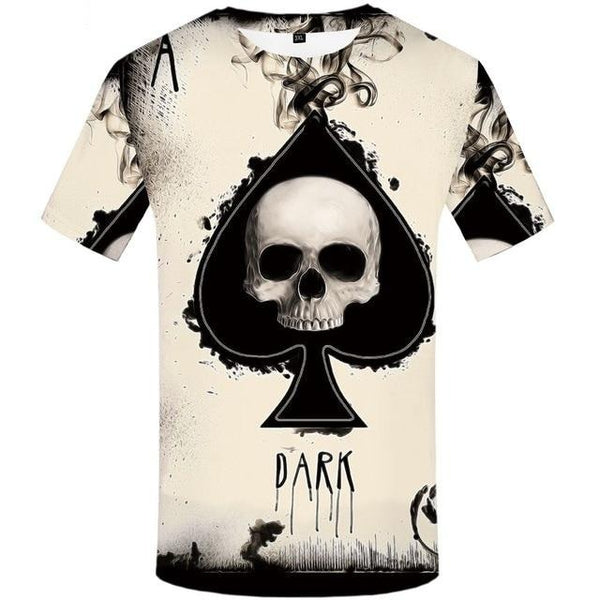 Men T-Shirt Black And White Punk Rock Clothes Gothic Style 3d Print ...