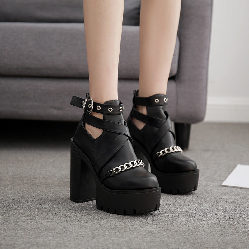 ladies platform ankle boots