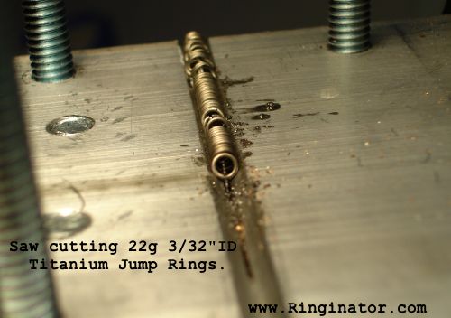 The Ringinator®  A bulk jump ring maker machine that saw cuts