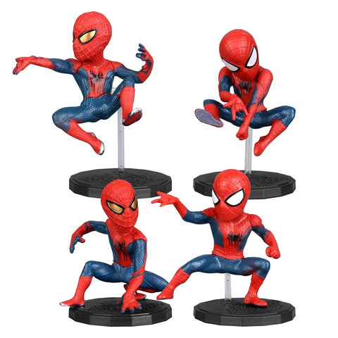 A four set of Mini Spiderman Figures