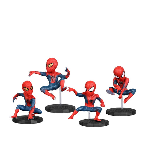 A four set of Mini Spiderman Figures