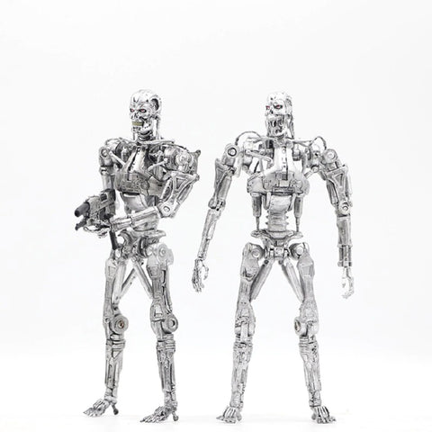 Two Terminator T-800 Endoskeleton Figurines 