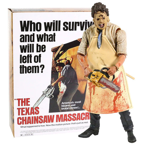 A Leatherface figurine from The Texas Chainsaw Massacre with box