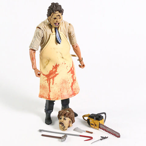 A Leatherface figurine from The Texas Chainsaw Massacre with accessories
