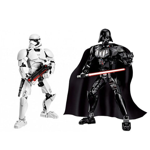 Two Star Wars Buildable Action Figurines