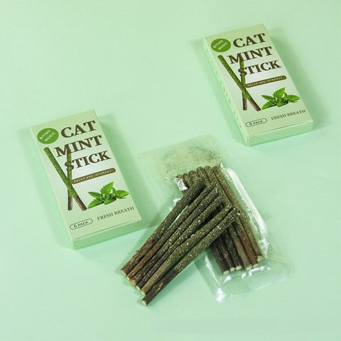 Three packets of cat mint sticks
