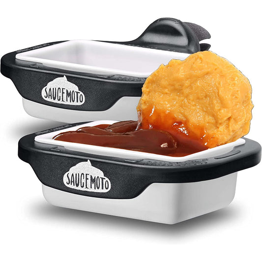 No more sauce shaking and waiting with these upside-down condiment bot –