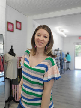 Shades of Summer Knit Top