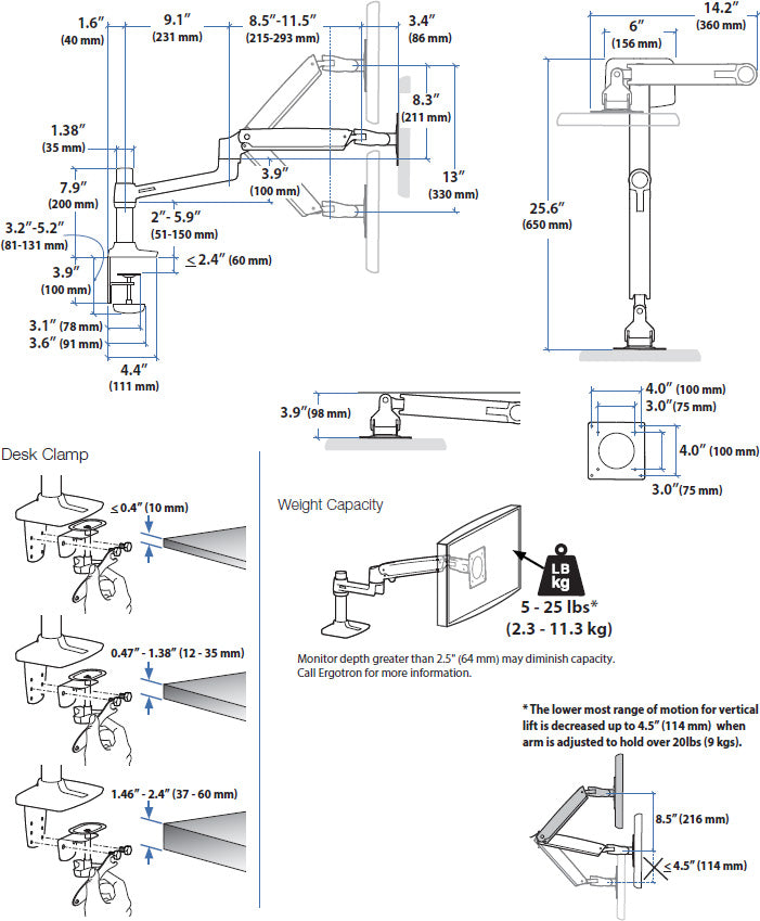 LX DESK MOUNT LCD MONITOR ARM