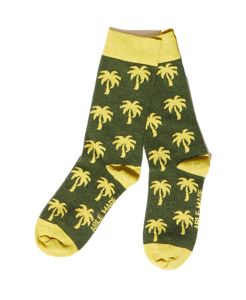 Able Made Palm Tree Socks