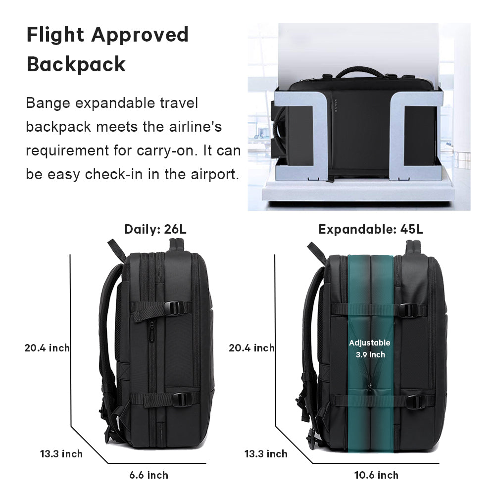bange 45l business travel backpack