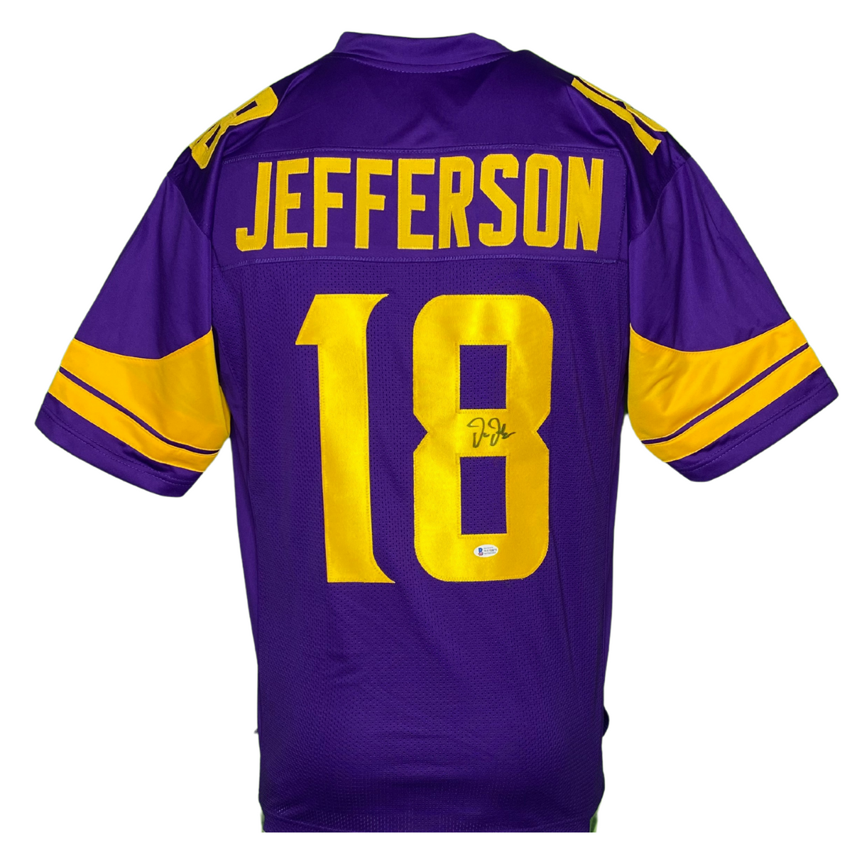 Justin Jefferson Signed Custom Holiday Football Jersey — Elite Ink