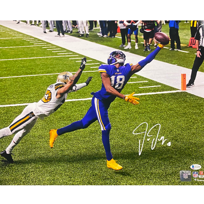 Justin Jefferson Signed Touchdown Catch Horizontal 16x20 Photo — Elite Ink