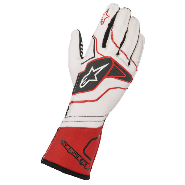 Guantes Karting Alpinestars Tech 1KX V3 Blanco-rojo Talla S